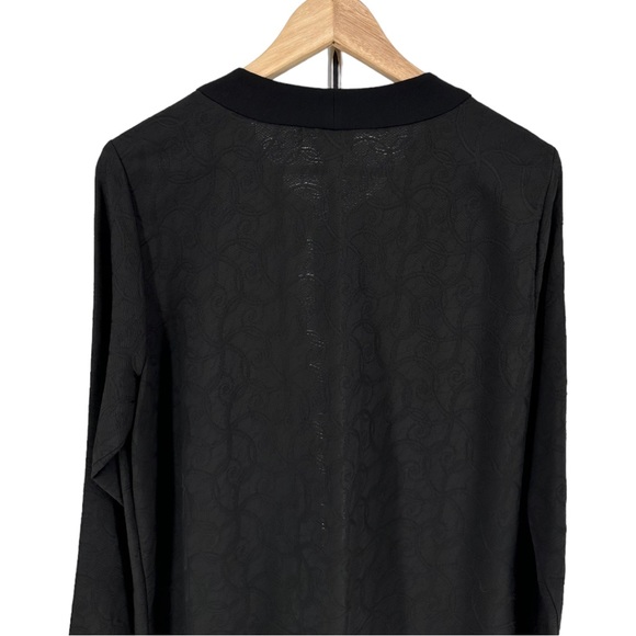 Eileen Fisher Black Jacquard Swirl Single Button Duster Long Cardigan Small NWT - Picture 5 of 12